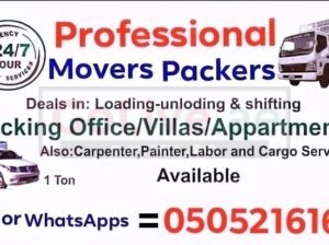 Professional Movers Pickup Truck For Rent Dubai Any Place Take