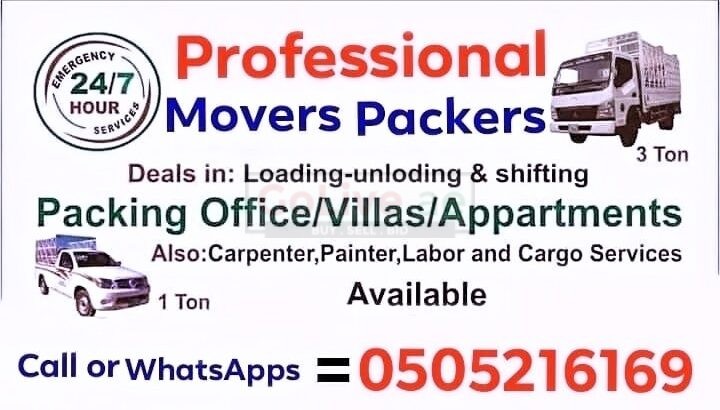 Professional Movers Pickup Truck For Rent Dubai Any Place Take