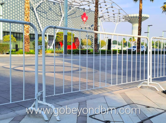 Galvanized Police Barriers / Temporary Pedestrian Barriers fence