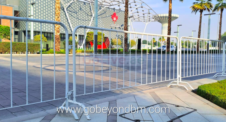 Galvanized Police Barriers / Temporary Pedestrian Barriers fence