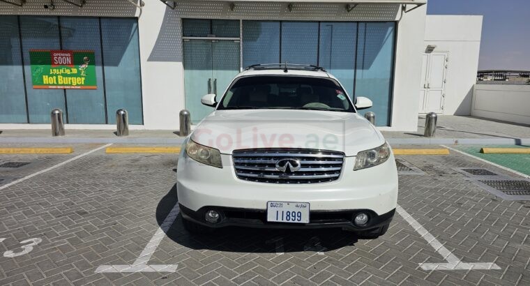 Infiniti fx35 Fully Loaded, GCC, Less kms Driven, 1st Owner