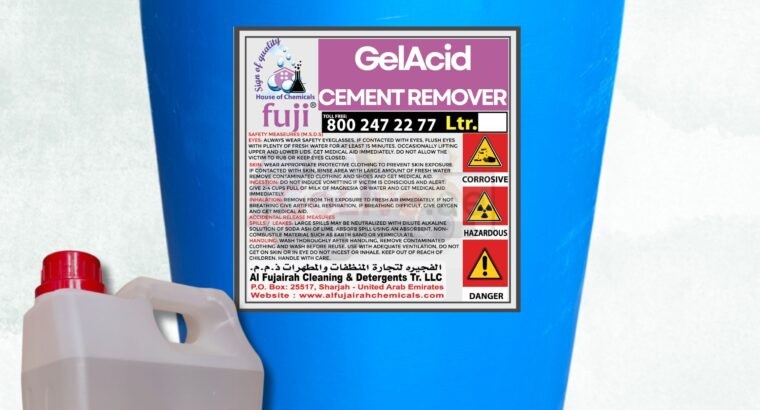 GelAcid Trucks Cement Remover Chemical 200 LTR DRUM 750 AED