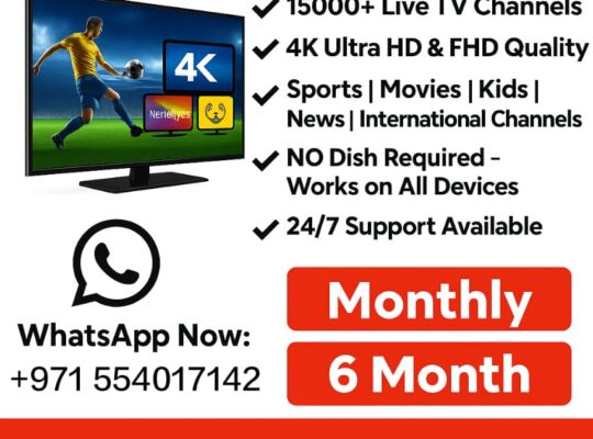 Best iptv in UAE No buffing stable services provider 2025