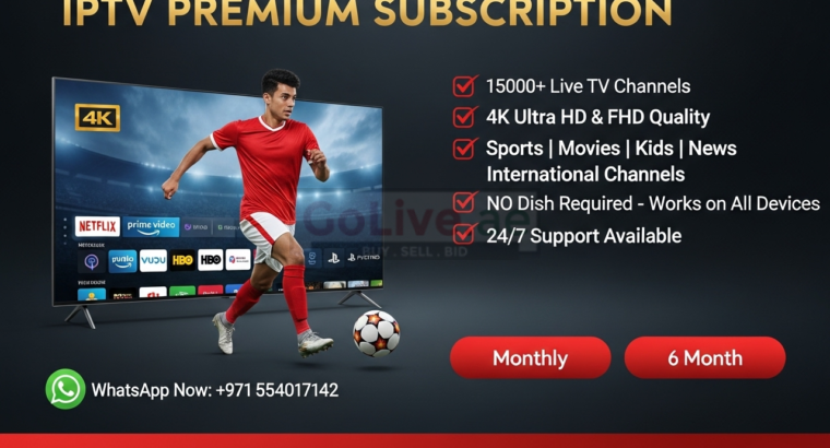 Best iptv in UAE No buffing stable services provider 2025