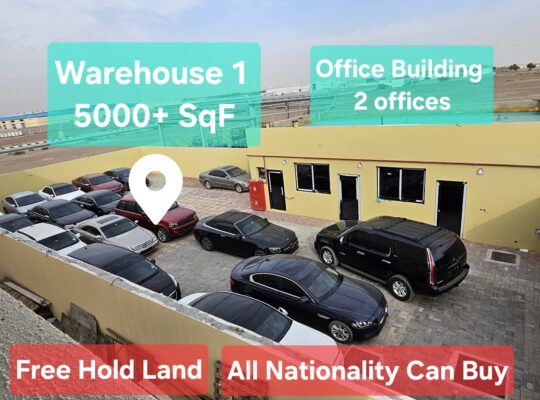 COMMERCIAL FREE HOLD BUILDING LAND AND READY 2 WAREHOUSES FOR SALE IN AL SAJAA INDUSTRIAL AREA SHARJAH