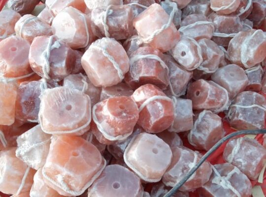 Natural-cut Himalayan salt rocks in FUJAIRAH ( Pink salt blocks for livestock )