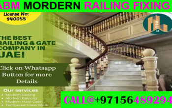 Modern Staircase Railing Fixing Contractor Ajman Dubai Sharjah