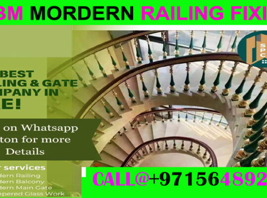 Modern Staircase Railing Fixing Contractor Ajman Dubai Sharjah