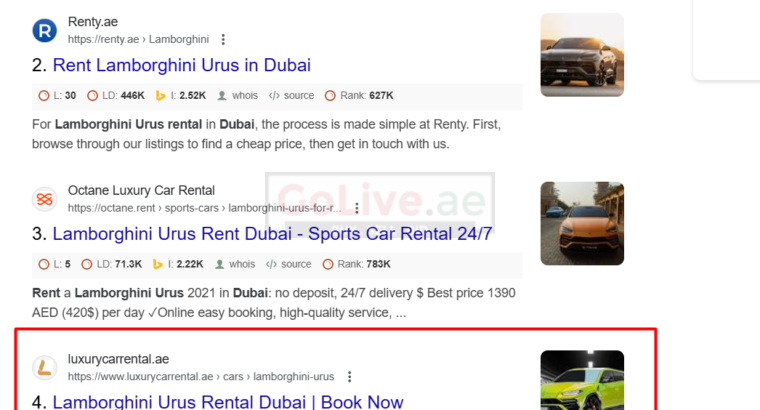 Lamborghini Urus Mansory For Rent in Dubai