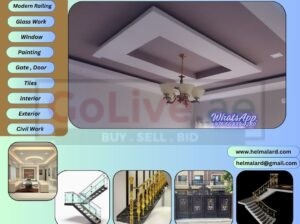Gypsum ceiling,wall partition,decoration Contractor in Sharjah,Dubai,UAE