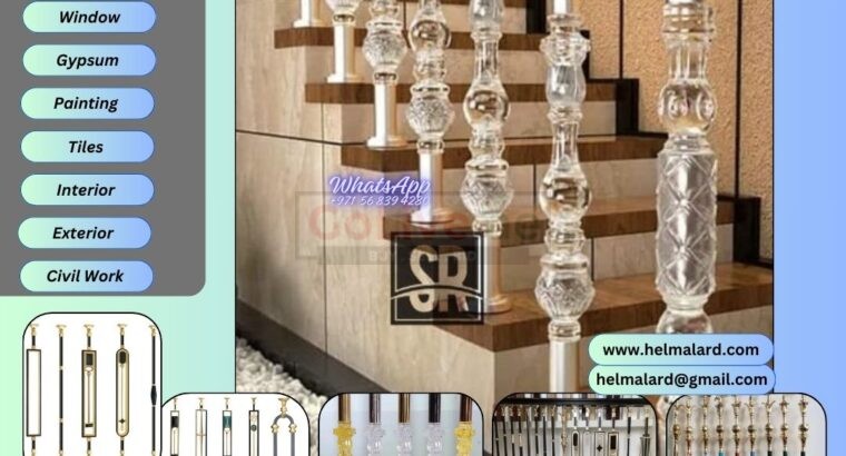 Acrylic Staircase Railing Company in UAE