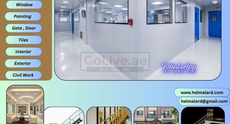 Gypsum ceiling,wall partition,decoration Contractor in Sharjah,Dubai,UAE