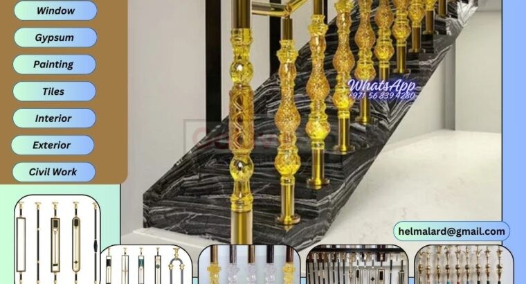 Acrylic Staircase Railing Company in UAE