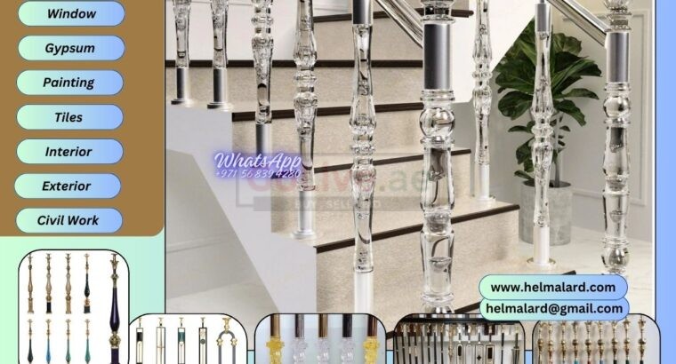Acrylic Staircase Railing Company in UAE