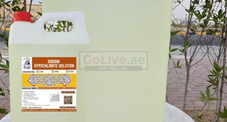 Sodium Hypochlorite Solution 8% to 12% – Water Treatment Chemical Supplier in Saudi Arabia