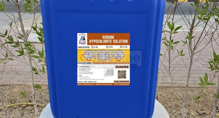 Sodium Hypochlorite Solution – Textile Grade Chemical Supplier in Umm Al Quwain – Ras al Khaimah – Fujairah