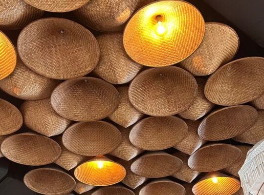 Natural thatch ceiling panels in UAE ( Natural thatch ceiling panels in Al Manara Dubai )