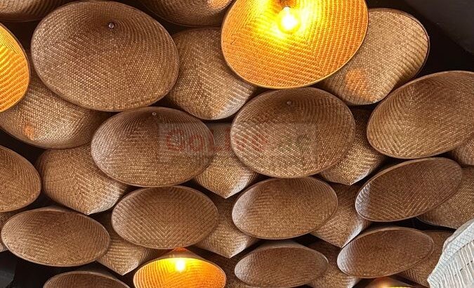 Natural thatch ceiling panels in UAE ( Natural thatch ceiling panels in Al Manara Dubai )