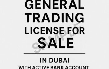 5-Year-Old General Trading License for Sale in Dubai — With Active Bank Account — Call 050 2134666