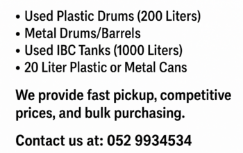 Sell Used Drums, Barrels and IBC Tanks – Instant Cash UAE – 052 9934534