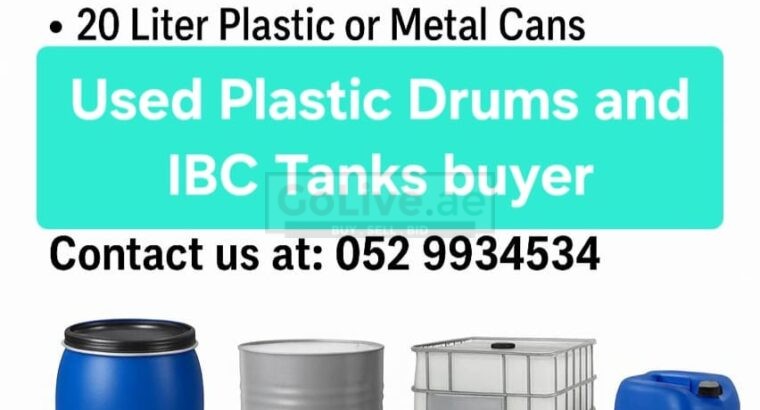 Used Plastic Drum Resale and Recycling – UAE Buyer 052 9934534