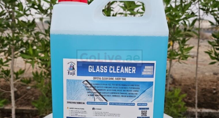 Sparkling Clean Glass with Fuji Premium Quality Cleaner