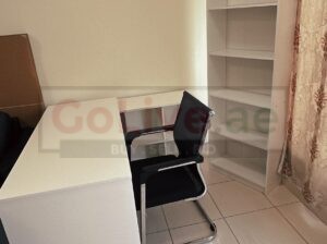 L-Shape Office Table with Large Shelf