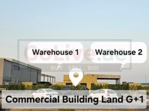 Ready Commercial Project Mix Use for sale, Two Open Shed Warehouses Ready + G+1 Building Approved Land