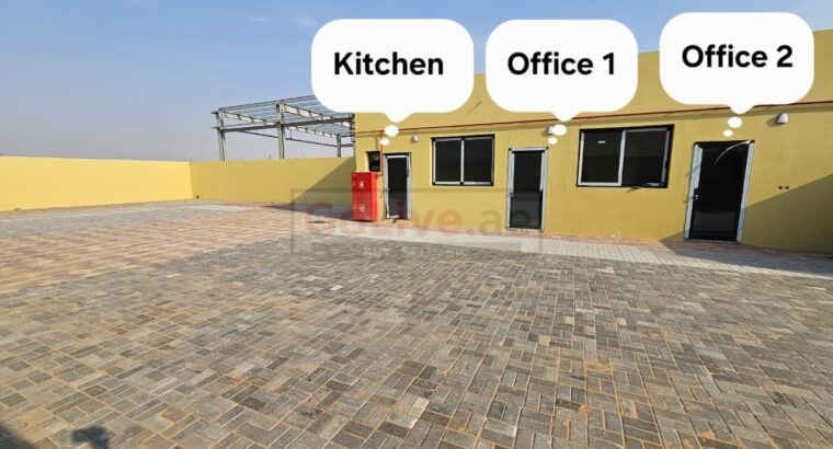Ready Commercial Project Mix Use for sale, Two Open Shed Warehouses Ready + G+1 Building Approved Land