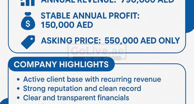 Established Company for Sal