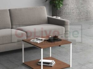 Office Square Coffee Table Dubai with Modern White Leg Design