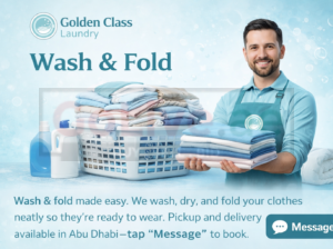 Premium Wash and Fold Laundry – Yas Island | golden class laundry