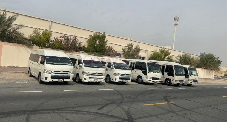 12,14,30 seated Toyota van available for rent