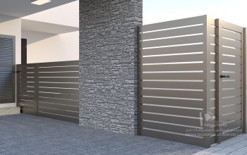 Aluminum Privacy Fences | Slatted Fences | Louver Profile Fences in Abu Dhabi.