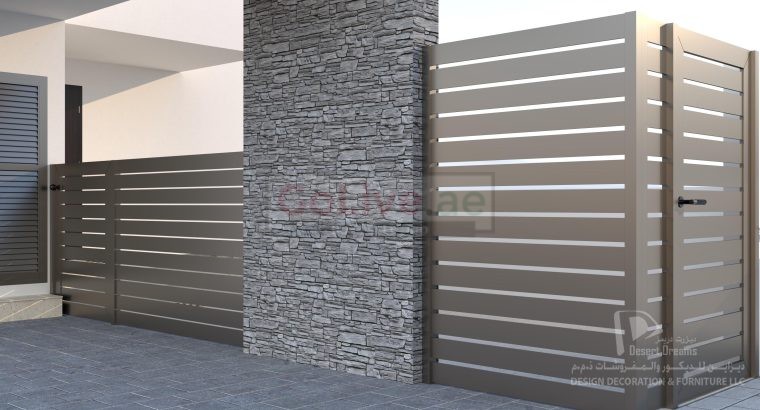 Aluminum Privacy Fences | Slatted Fences | Louver Profile Fences in Abu Dhabi.