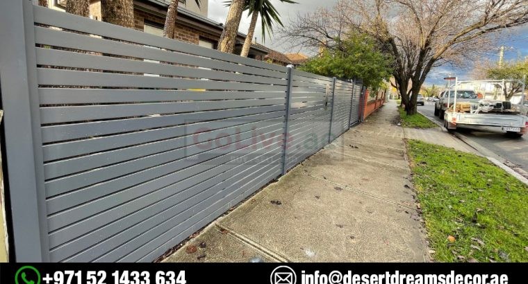 Aluminum Privacy Fences | Slatted Fences | Louver Profile Fences in Abu Dhabi.