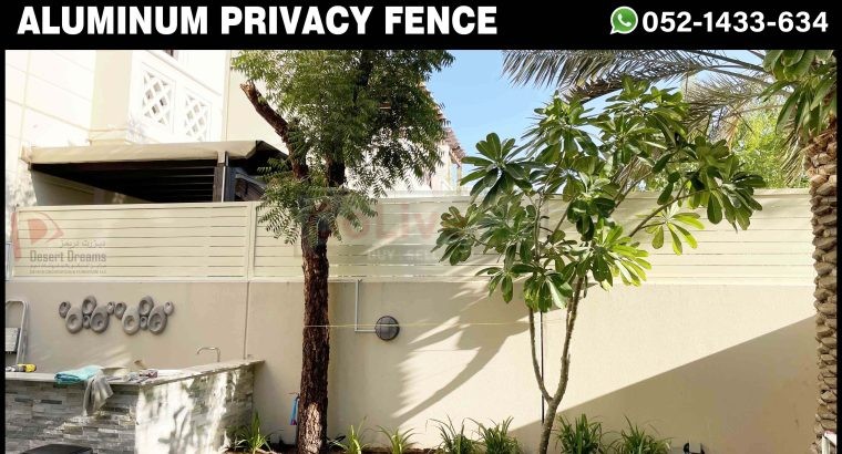 Aluminum Privacy Fences | Slatted Fences | Louver Profile Fences in Abu Dhabi.