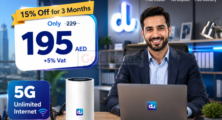 DU HOME WIFI INTERNET SERVICE ALL OVER UAE