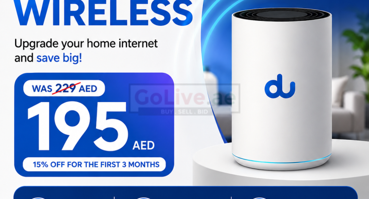 Du Home WiFi internet connection all over UAE