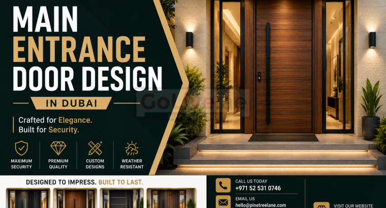 Main Entrance Door Design in Dubai | Pine Tree Lane