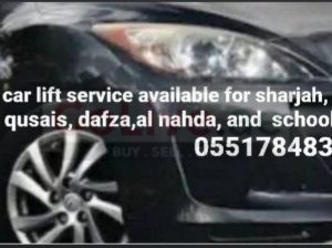 Car lift service available for sharjah and al qusais, dafza, al nahda and for school