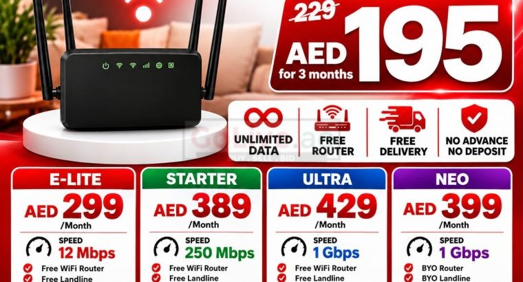Etisalat home WiFi internet connection