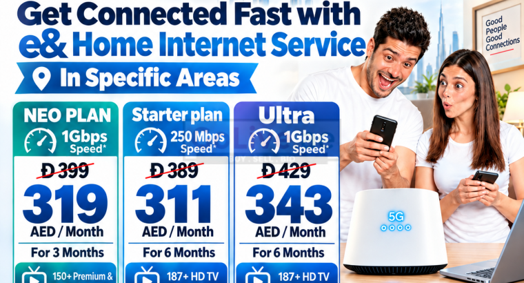Etisalat home wifi internet 15% discount