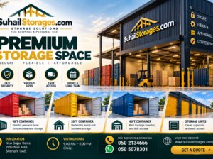 Affordable Storage Space for Rent in Sharjah | Container Storage anmd Open Yard in Sajaa Oasis – From AED 5/Sq Ft – 050 2134666