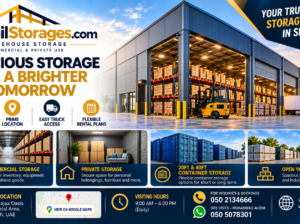 Container Storage for Rent in Sharjah | 20ft and 40ft Storage Units | Sajaa Oasis Industrial Area | 050 2134666