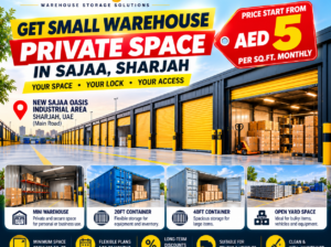 Mini Warehouse Sajaa Oasis | Monthly Mini Warehouse Rental | Secure Lockable Container Storage Sharjah