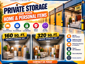 Private Mini Warehouse for Home Furniture Storage in Sajaa – 050 2134666