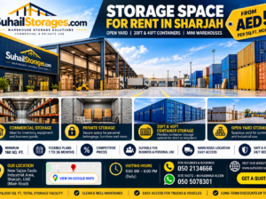 Warehouse & Storage Space for Rent in Sharjah | Mini Warehouses, Open Yard and 20ft/40ft Containers | From AED 5/Sq. Ft.