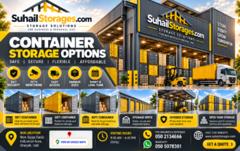 20FT and 40FT Container Storage for Industrial Goods in Sharjah – UAE – 050 2134666