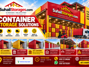 Industrial container storage in Sajaa Oasis, Sharjah, UAE – 050 2134666